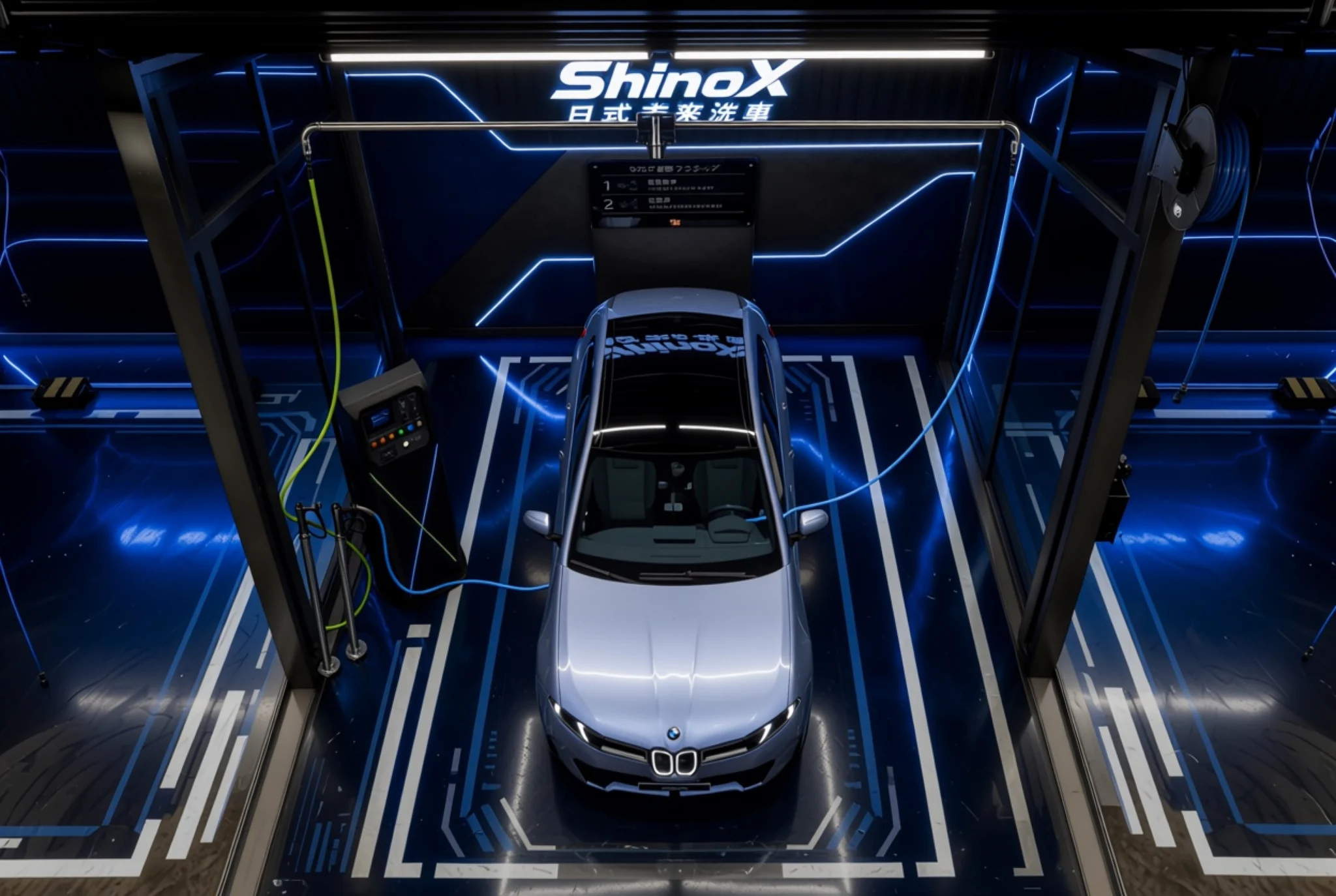 ShinoX 日式未來洗車模式俯視概念圖